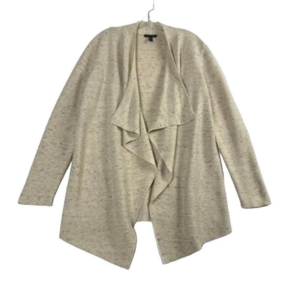 Eileen Fisher Draped Open Front Waterfall Cardigan Lightweight Sweater Organic - Picture 1 of 8